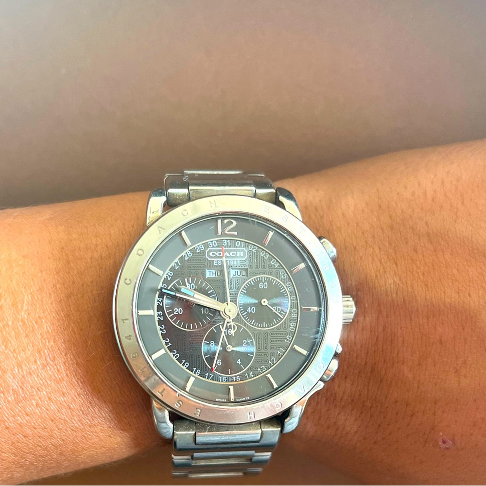 Coach Silver Watch. Authentic.